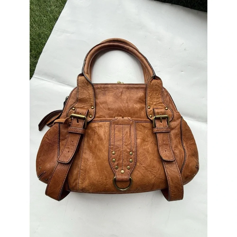 Vintage Hayden Harnett Shoulder Bag Brown Leather